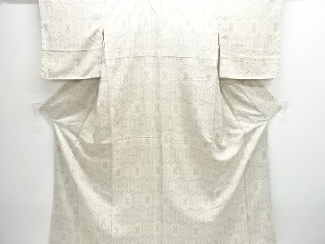 JAPANESE KIMONO / ANTIQUE KIMONO / SILK / TSUMUGI / WOVEN KIKKO